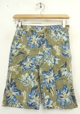 NAUTICA Boys Green Blue  White Floral Flowered Summer Shorts Size 12