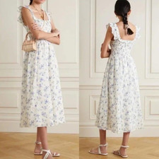 Reformation Noreen Smocked Midi Dress Lula Floral Size S