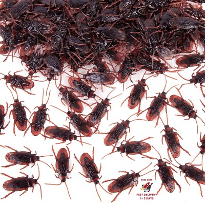 150 cucarachas falsas de 4,4 cm, juguetes de broma realistas para fiestas