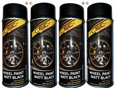 4x C&C Felgenlack Matt Schwarz Lackspray Felgenspray Lack Stahlfelgen Tuning MR7