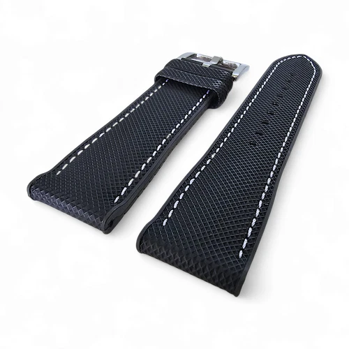 Elite Hybrid FKM Rubber Sailcloth Divers Watch Strap Band Two Piece 20 21 22 mm - Picture 66 of 94
