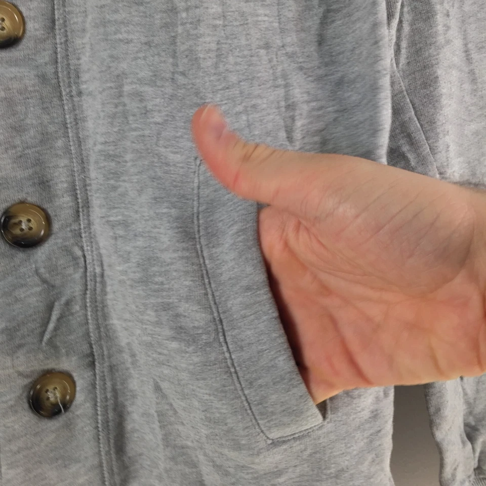 Asos mens cardigan size S grey long sleeve cotton buttoned 111748 - Image 3 of 4