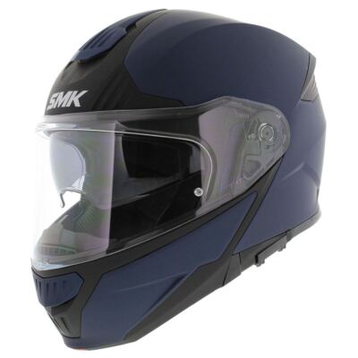 SMK Gullwing Modular Motorcycle Helmet Matt Blue