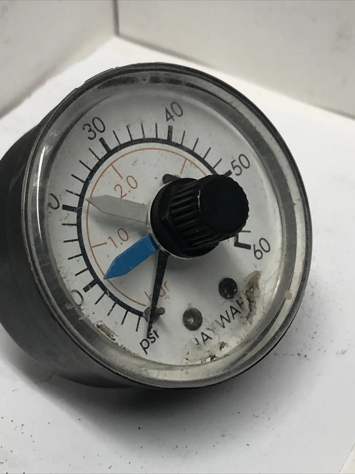 Manómetro de filtro de piscina Hayward ~ 1/4" salida trasera 0-60 PSI usado ~ ECX2712B1 Foto 4 de 4