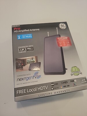 GE Indoor HD Amplified Antenna #60895 Pre Owned