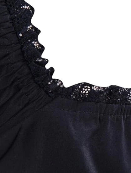 Womens Classic Black Layered Lace-up Goth Lolita Dress L - Image 3 of 4