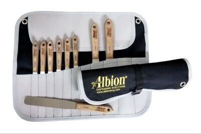 USA Albion Fugenspachtel Silikonglätter Glättespachtel Clas.Spatula Set 9-teilig
