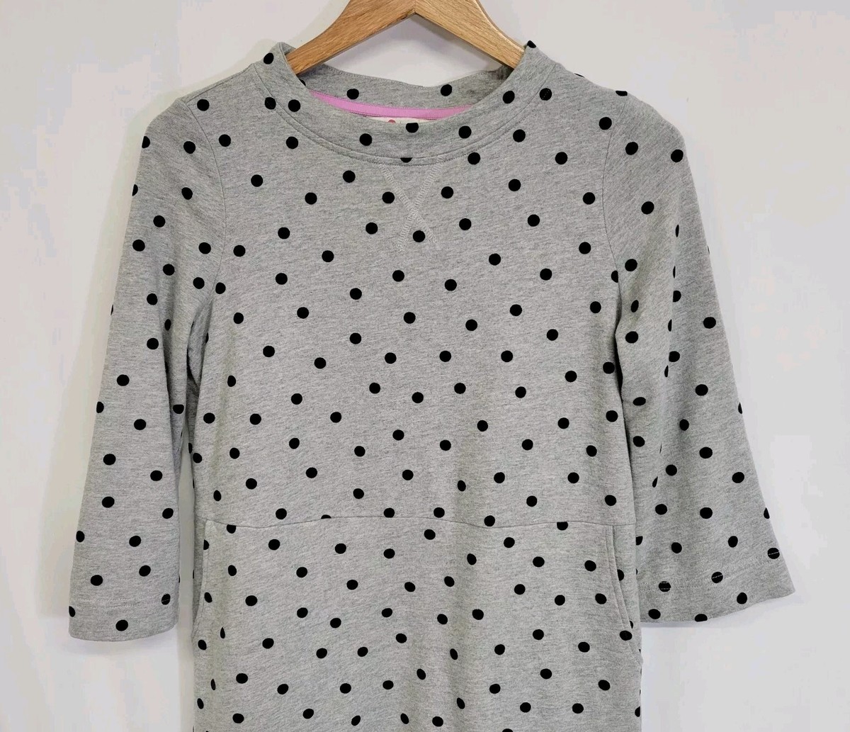 Boden Livia Gray Navy Blue Polka Dot Cotton 3/4 Sleeve Sweatshirt Dress Size 10R | eBay Boden Livia Gray Navy Blue Polka Dot Cotton 3/4 Sleeve Sweatshirt Dress Size 10R | eBay