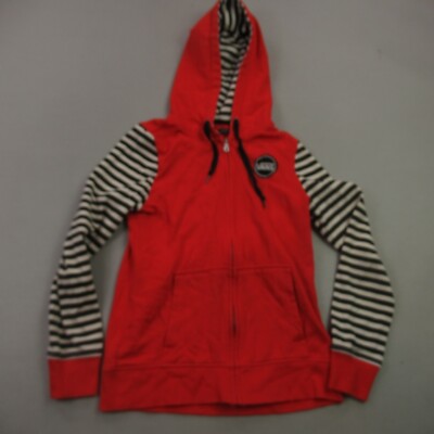 Vans Jacket Womens XS Full Zip Long Sleeve Outdoors Hooded Pockets Red