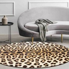 Leopard Animal Print Rug Living room Soft Non Slip Bedroom Carpet Floor Mat Rug