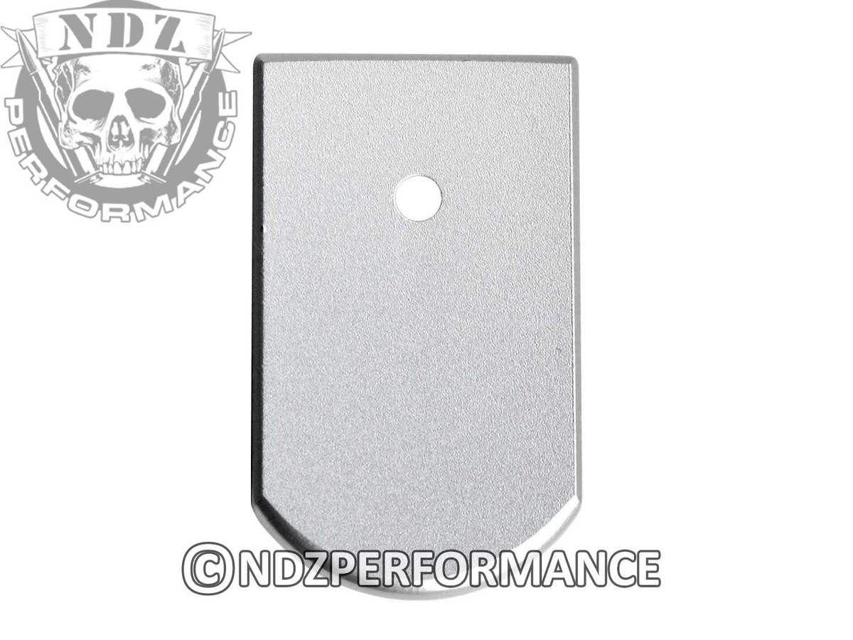 for Beretta 92 96 INOX Magazine Floor Plate 9mm .40 Silver Plain