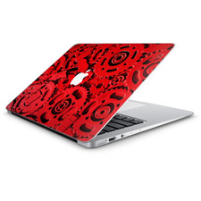 Skin Decal Wrap for Macbook Air 13 Inch 13" - Red Gears Cog Cogs Steam punk
