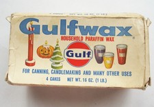 Vintage Gulfwax Paraffin Wax 1960s 16 oz NEW IN BOX Candlemaking Movie Prop