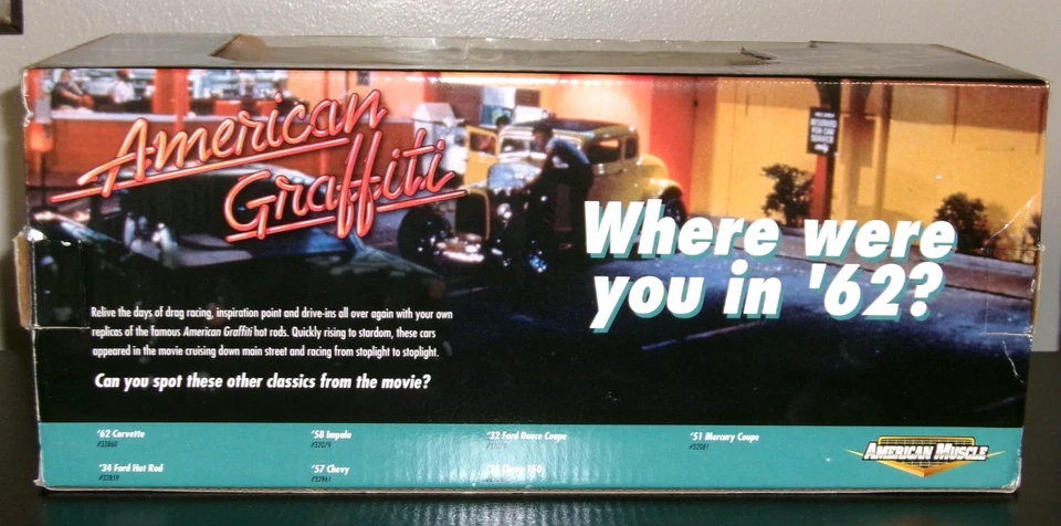 Chevy American Graffiti Blue 1957 edición limitada coche fundido a presión escala 1/18 con caja Foto 4 de 4