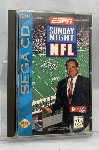 ESPN Sunday Night NFL SEGA CD CIB Tested, reg card