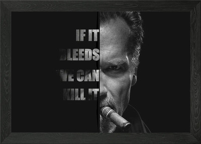 IF IT BLEEDS Framed Wall Art Poster Canvas Print Picture