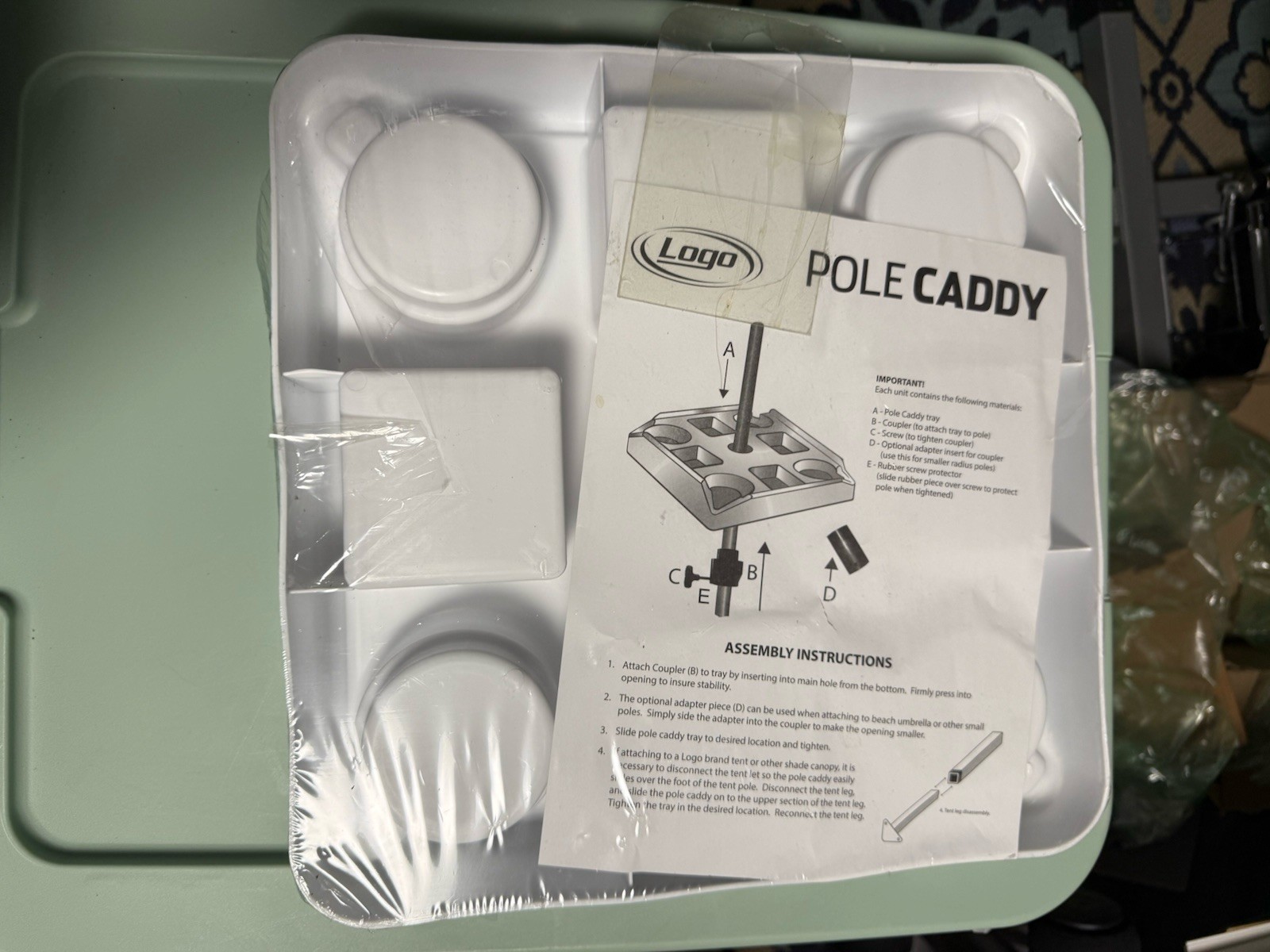 NFL Miami Dolphins Pole Caddy Umbrella Table Tray – Tailgate/Beach/Patio New