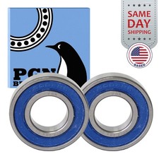 (2) 6002-2RS Premium Rubber Seal Ball Bearing C3 EMQ, 15x32x9, 6002 2RS 6002rs