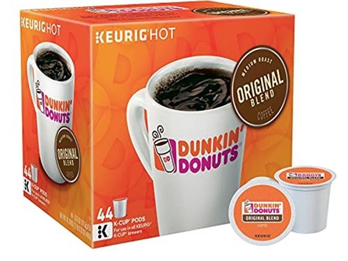 Dunkin' Donuts 2091512 Original Blend Coffee K-Cup Pods Medium Roast 44/Box 