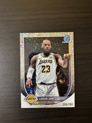 LeBron James 2025-26 Bowman Chrome Speckle Refractor /299 #BCV-121 LA Lakers MVP
