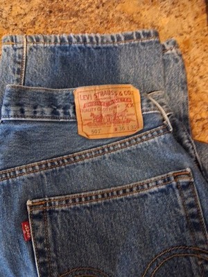 Vtg 80s Levis Real 501 Button Fly Denim Jeans 36x30 