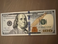 2009 $100 Fed Note Error Bill Serial LF00293168B Double Zero Low Serial Number