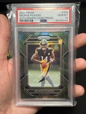 2022 Prizm Football George Pickens Camo /25 Auto PSA10 POP 1 ⭐️