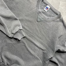 Vintage 90s Russell Athletic Faded Gray Men  s Sweatshirt Large