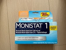 Monistat 1-Day Yeast Infection Treatment Combination Pk Day / Night EXP 02/27