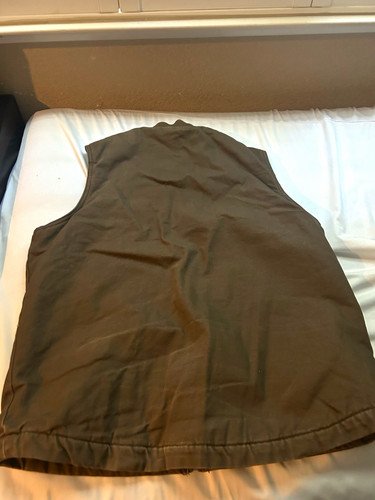 Wolverine Men's Brown Zip Front Work Vest Mens L Size Brown Vest