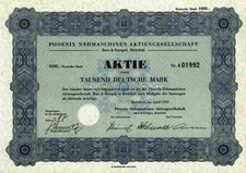 Phoenix Sewing Machines 1951 Bielefeld Baer & Rempel Anker Werke 1000 DM Westphalia