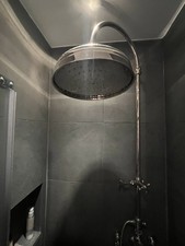 30cm (12”) Polished Nickel Shower Rose Head – Heavy Brass - Traditional Look