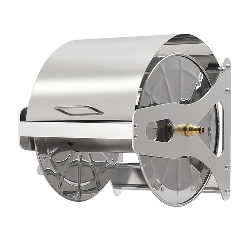 Slanghaspel Tuinslanghaspel Roestvrij staal Wandmontage - Afbeelding 1 van 8