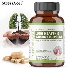 Lung Health&Immune Support- Respiratory Health Lung Detox Cleanse 30/60/120 Caps