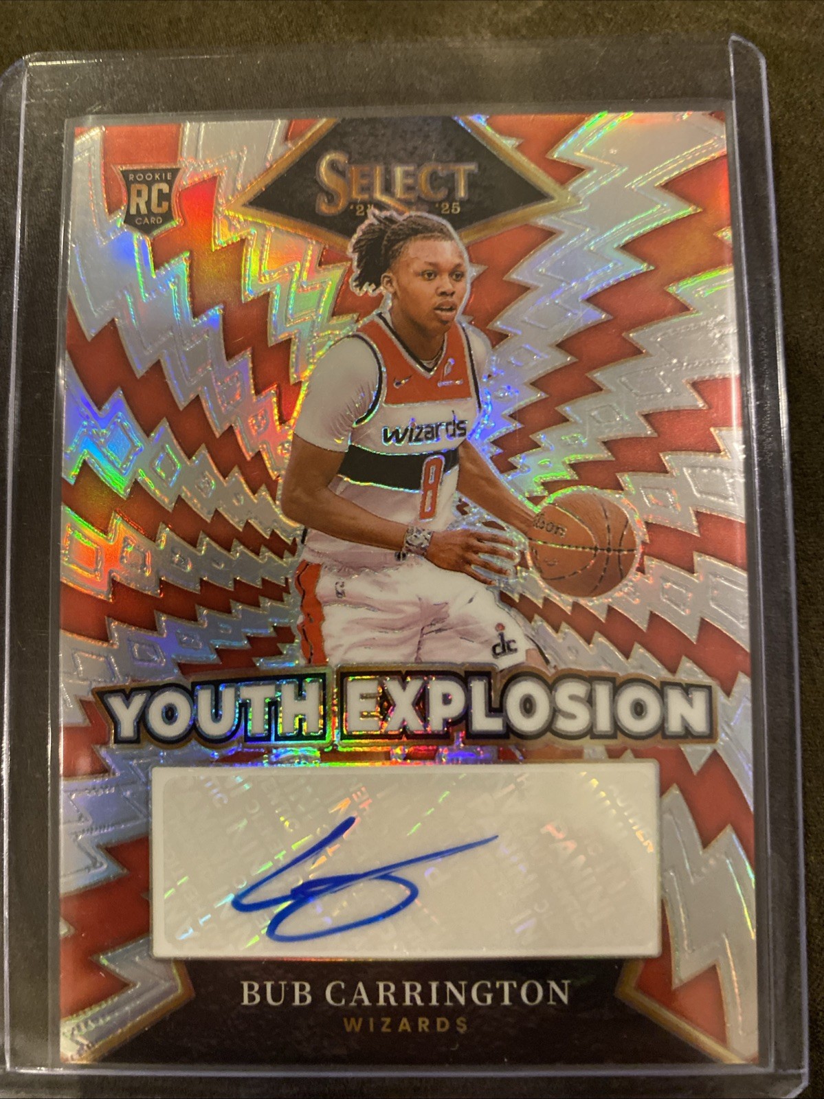 2024-25 Panini Select Youth Explosion Signatures Bub Carrington #YE-BUB (AU, RC)