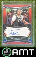 Tristen Newton RC Auto 2024-25 Panini Select 19/99 Rookie Red Prizm Pacers