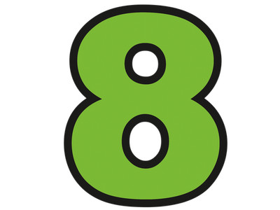 Startnummer 8, hellgrün