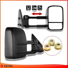 Towing Mirrors For 99-07 Gmc Chevy Truck Manual Telescoping Door Side View Pair Towing Mirrors For 99-07 Gmc Chevy Truck Manual Telescoping Door Side View Pair