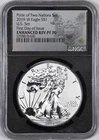 2019-W American Silver Eagle Pride of Two Nations Set Enhanced Reverse NGC PF70