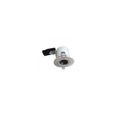 Support plafond BBC Rond Inclinable Blanc avec douille automatique Ø100 mm
