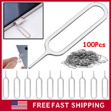 100PCS Universal Sim Card Ejector Pin Tool Remover for iPhone Samsung Phones New