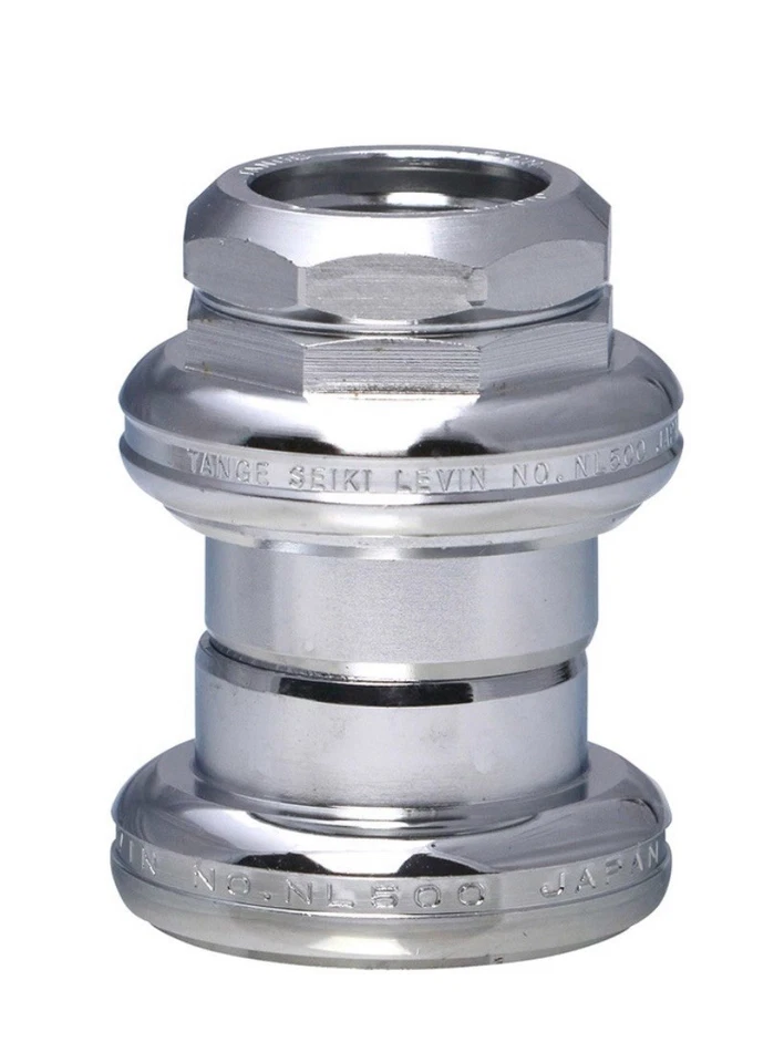 Tange Seiki Levin LV-11 Headset 1” Threaded NJS Stamped JIS 27.0/30.0 Silver