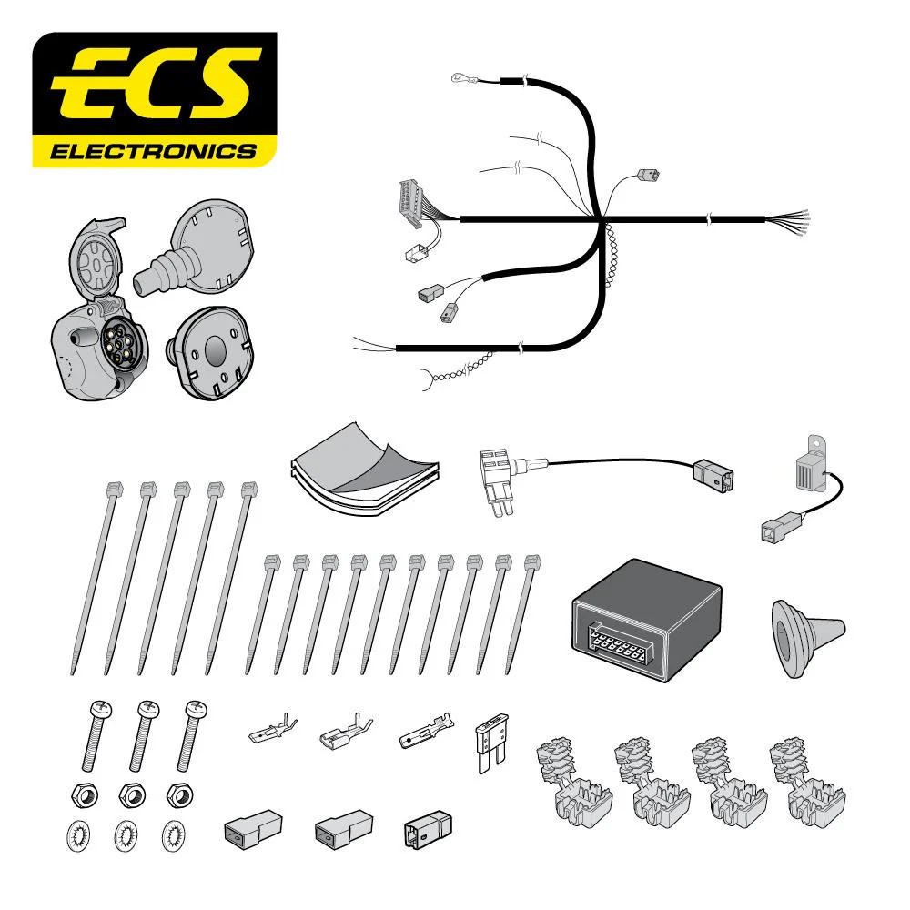 Towbar Wiring Kit 7 Pin KIA Sportage SUV August 2018 - December 2021 KI13207MU