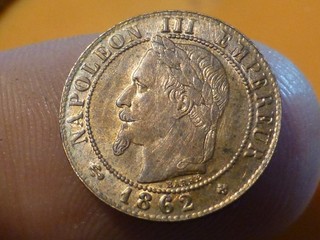 1 CENTIME NAPOLEON III 1862 BB (PETITS) RARE & RARE QUALITE SUP /SPL !