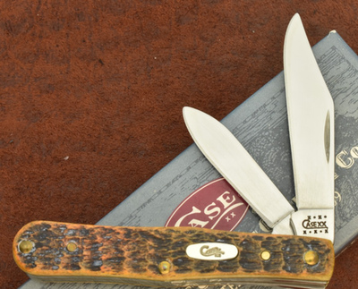 CASE XX USA 2001 AUTUMN SHADOW BONE MINI COKE BOTTLE KNIFE 6225 1