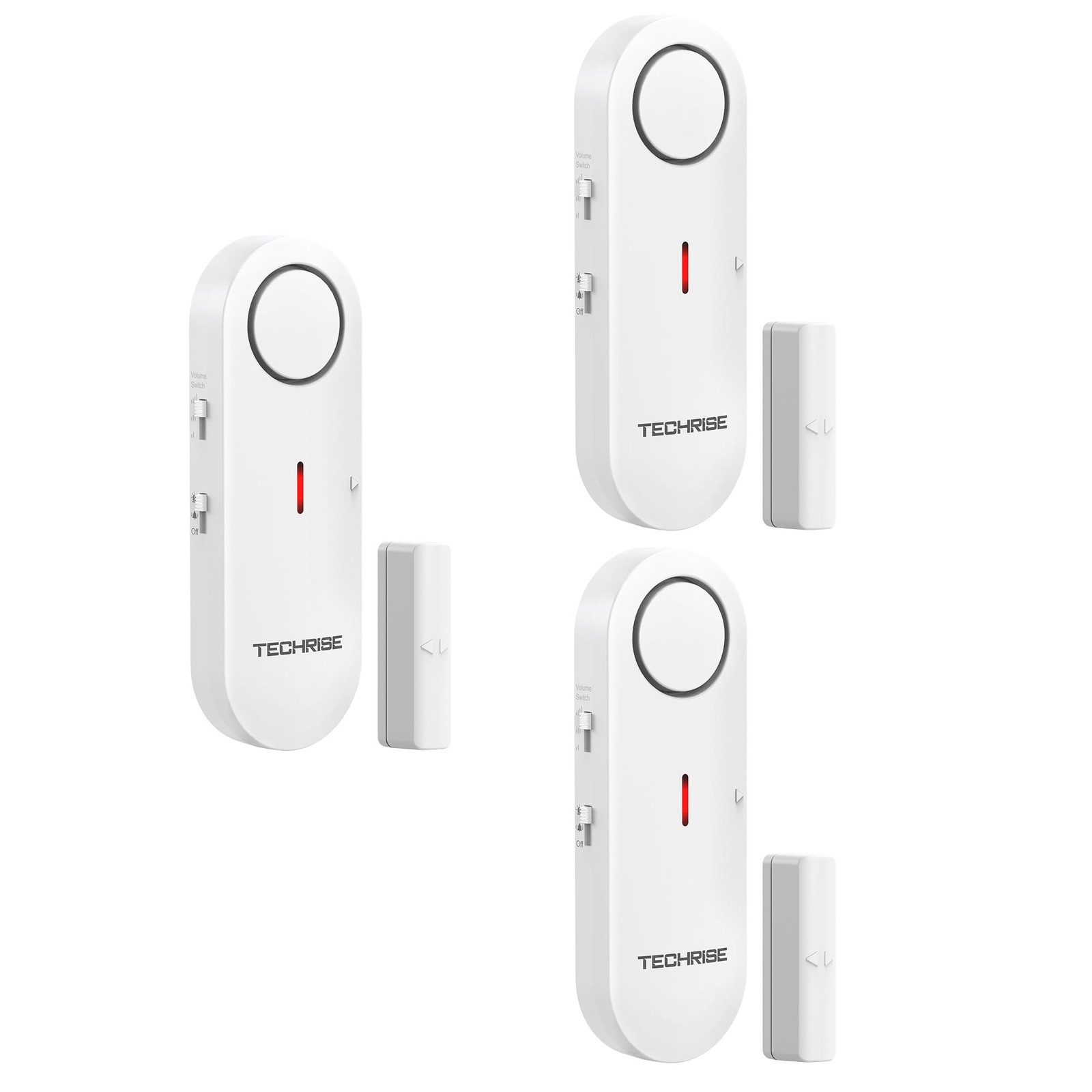 TechRise Allarme Antifurto Casa 3-in-1: Installazione Rapida 100dB
