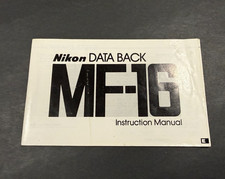 Nikon Data Back MF-16 Instructions...Free Shipping