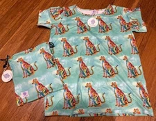 BNWT Cheeky Chickadee Cheetah Short Sleeve Tee - Size 12