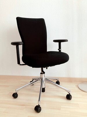 Vitra T-Chair (Antonio Citterio), Top-Zustand, schwarz, Synchronmechanik