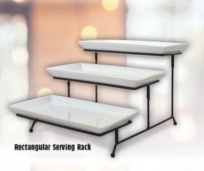 ユリ　BAREN 3セット Benevolence 3-Tier Rectangular Serving Tray Set Ceramic Stoneware